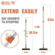 Eazer Grout Brush with Long Handle, 180°Rotation Tile Grout Cleaning Brush, V-Shape Shower Scrubber Cleaner, Stiff Bristle