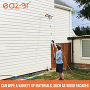 eazer 89’’ Spray Window Washer Kit - 3-in-1 Squeegee Cleaner with Extension Pole, Microfiber & Chenille Cloth for Indoor and Outdoor Use
