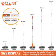 Eazer 89'' Squeegee Window Cleaner - 2 in 1 Rotatable Tool Kit with Extension Pole