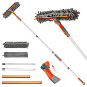 Eazer 89'' Squeegee Window Cleaner - 2 in 1 Rotatable Tool Kit with Extension Pole