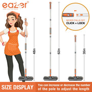 Eazer Window Squeegee Cleaner - 2 in 1 Window Cleaning Tool Kit, 62inch Extension Pole