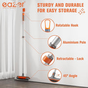 Eazer Floor Scrubber Brush - 2-in-1 Deck Scrubber with Long Handle