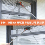 Eazer 89'' Squeegee Window Cleaner - 2 in 1 Rotatable Tool Kit with Extension Pole