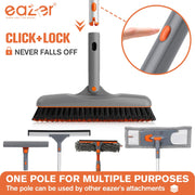 Eazer Grout Brush with Long Handle, 180°Rotation Tile Grout Cleaning Brush, V-Shape Shower Scrubber Cleaner, Stiff Bristle