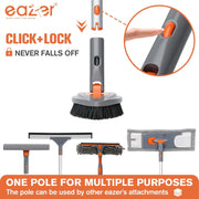 Eazer 4-in-1 Long-Handled Tub Scrubber - Versatile Shower and Bathroom Cleaning Brush
