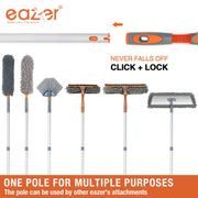 Eazer 64'' Squeegee Window Cleaner 2 in 1 Rotatable Window Cleaning Tool Kit with Telescopic Pole
