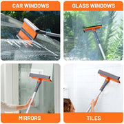 Eazer Professional Window Squeegee with Rotatable Design and Extension Pole