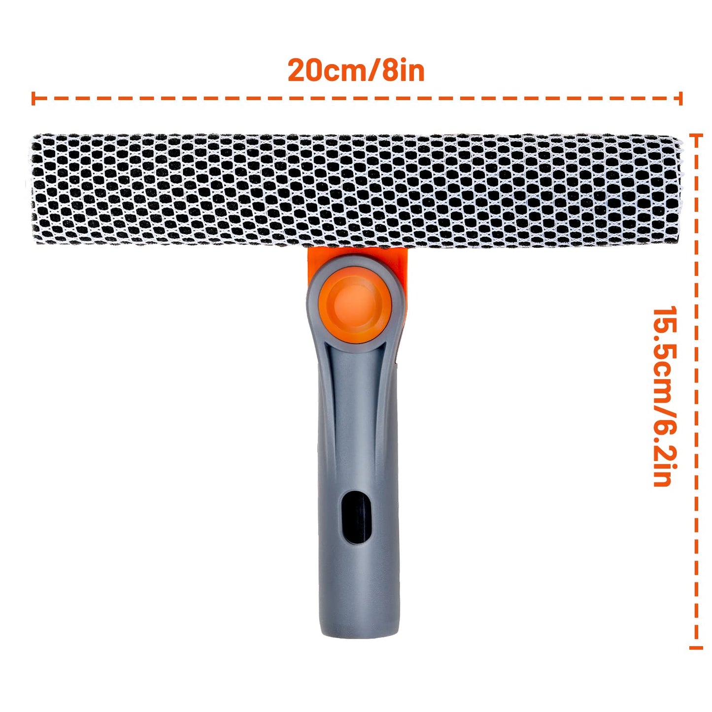 Eazer 8'' Rotating 2-in-1 Window Squeegee Head Attachment - Original - EA16