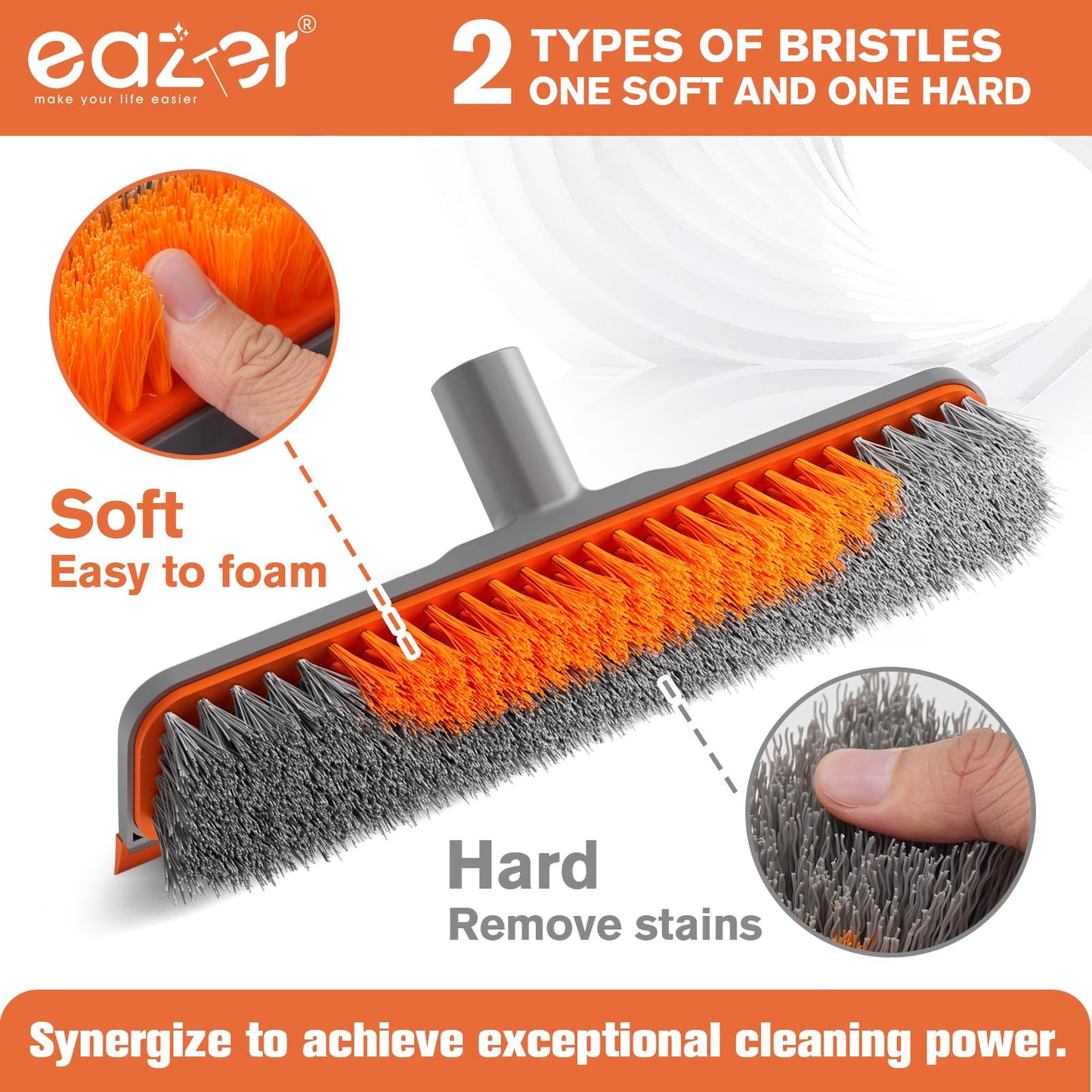 Eazer Floor Scrubber Brush for EAB03, 2-in-1 Deck Scrubber Brush