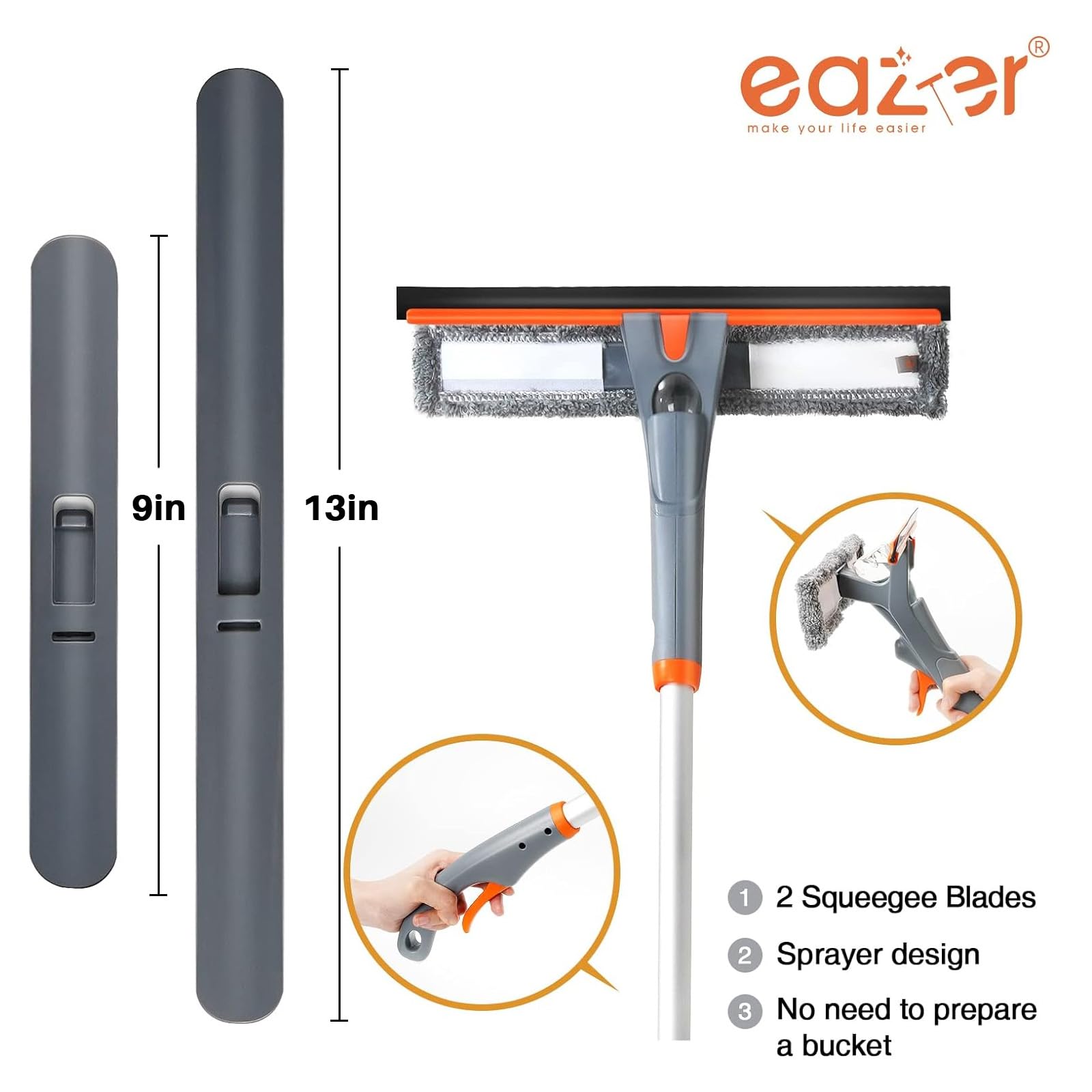 Eazer Plastic Frame - Suitable for eazer Spray Window Squeegee Cleaner Tool