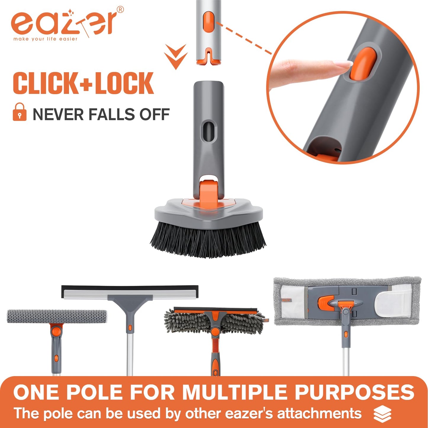 Eazer 180° Rotation 4-in-1 Bath Scrubber - The Ultimate Cleaning Tool