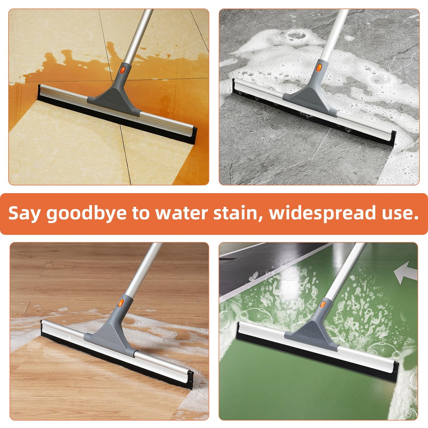 Eazer Original Rubber Squeegee Accessory Head for Efficient Cleaning - Pole Not Included