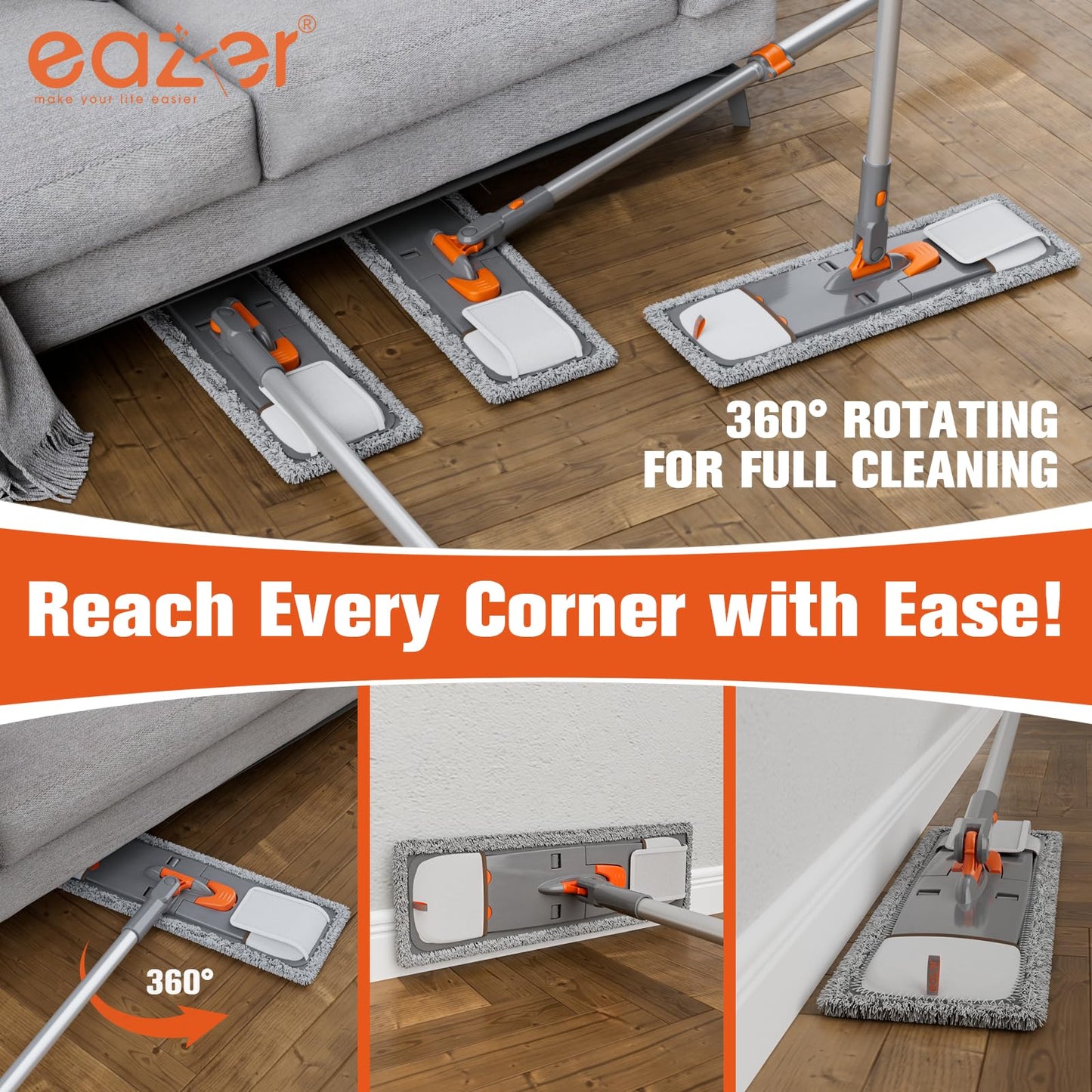 Eazer Microfiber Mop Head for EAM01 - Superior Cleaning Performance