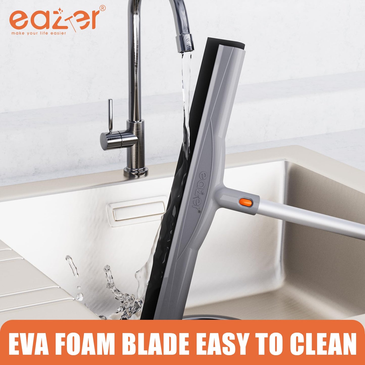 Eazer Original Double EVA Squeegee Accessory Head (Pole Not Included)