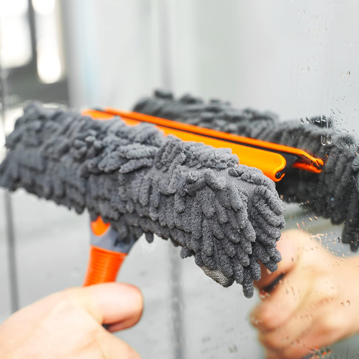 Eazer Window Squeegee and Scrubber Combo Tool Attachment Kit - Pole Not Included.