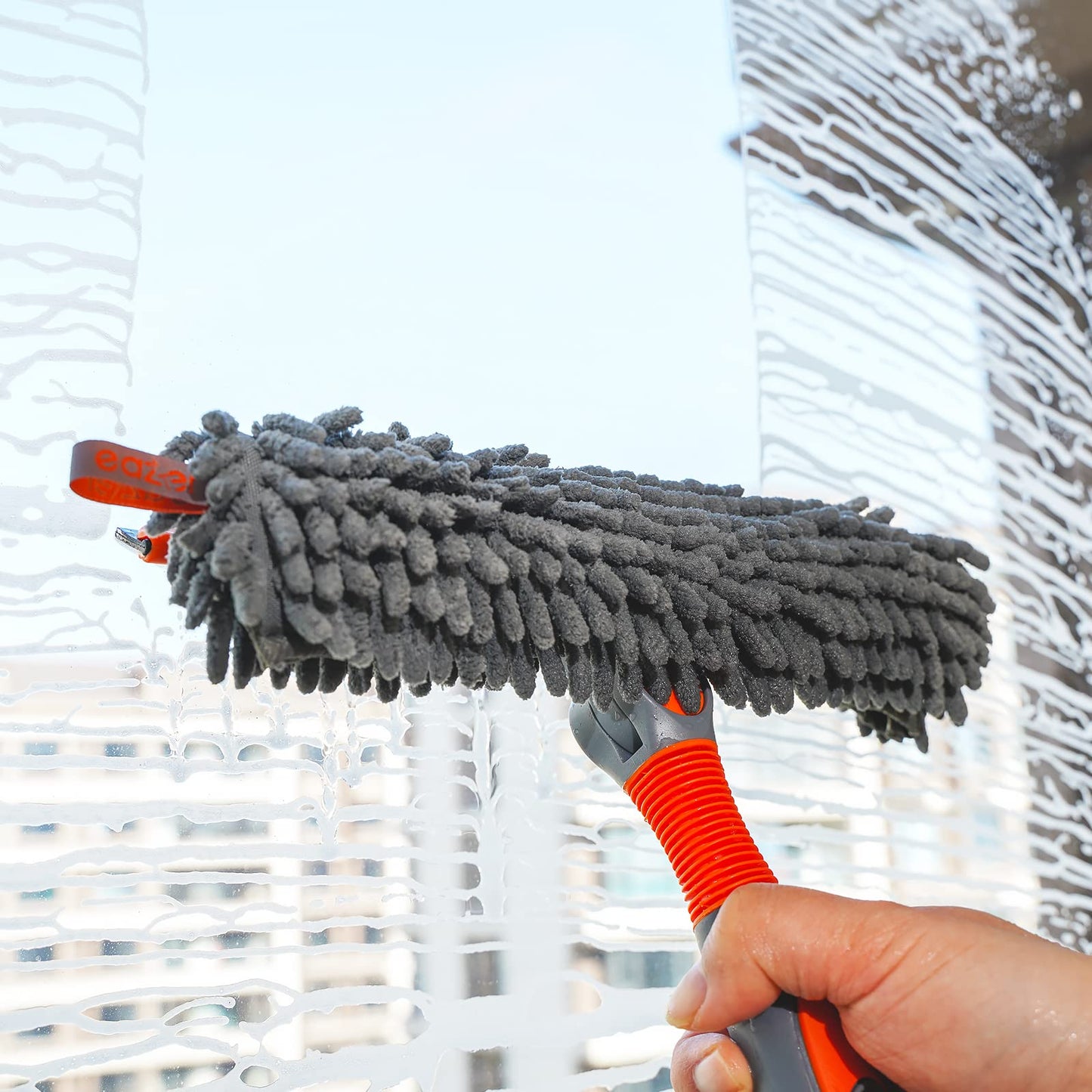 Eazer Window Squeegee and Scrubber Combo Tool Attachment Kit - Pole Not Included.